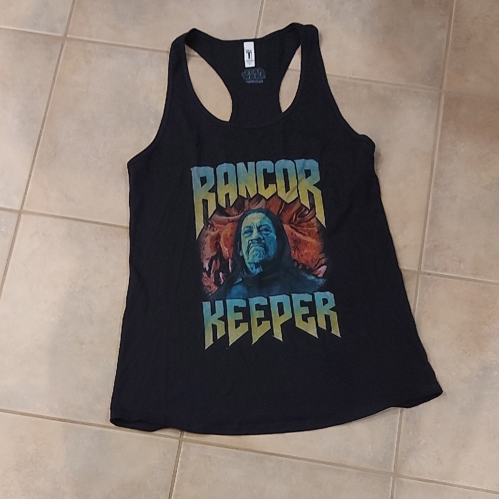 Next Level Apparel Black Star Wars Tank Top: Book Of Boba Fett